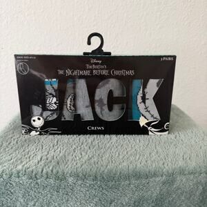 NIB Nightmare Before Christmas Set of 3 Jack Skellington Socks